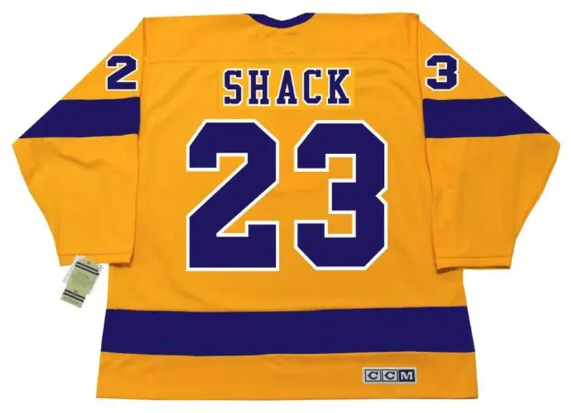 EDDIE SHACK Los Angeles Kings 1970 CCM Vintage Throwback Home NHL Jersey 
