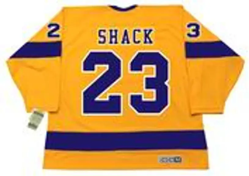 EDDIE SHACK Los Angeles Kings 1970 CCM Vintage Throwback Home NHL Jersey 