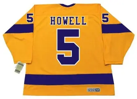 HARRY HOWELL Los Angeles Kings 1971 CCM Vintage Throwback Home NHL Jersey 