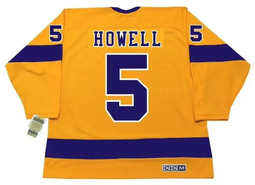 HARRY HOWELL Los Angeles Kings 1971 CCM Vintage Throwback Home NHL Jersey 