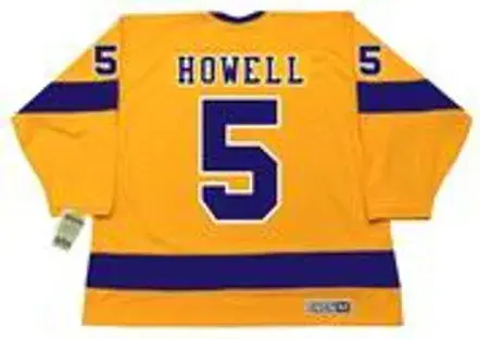 HARRY HOWELL Los Angeles Kings 1971 CCM Vintage Throwback Home NHL Jersey 