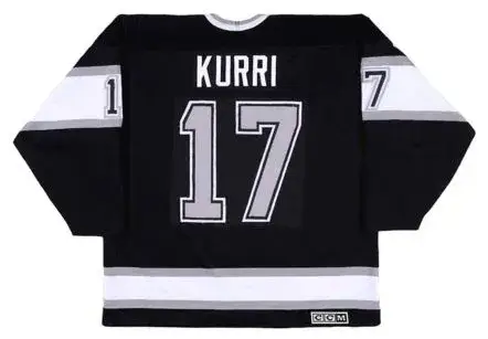 JARI KURRI Los Angeles Kings 1993 Away CCM Throwback NHL Hockey Jersey 