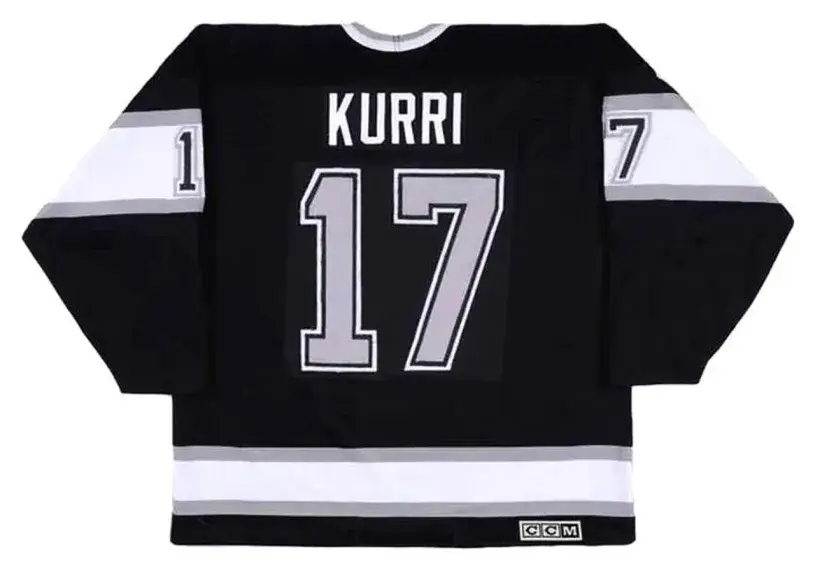 JARI KURRI Los Angeles Kings 1993 Away CCM Throwback NHL Hockey Jersey 