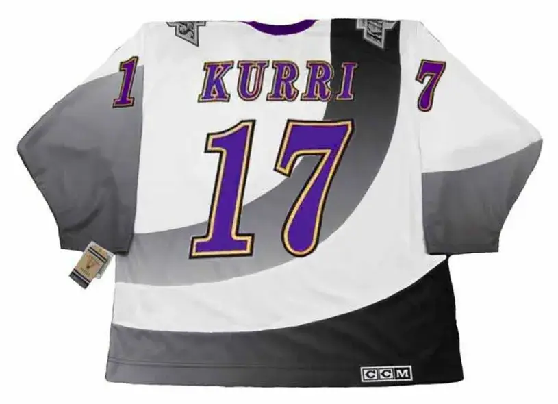 JARI KURRI Los Angeles Kings 1995 CCM Vintage Throwback NHL Hockey Jersey 