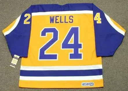 JAY WELLS Los Angeles Kings 1985 CCM Vintage Throwback NHL Hockey Jersey 