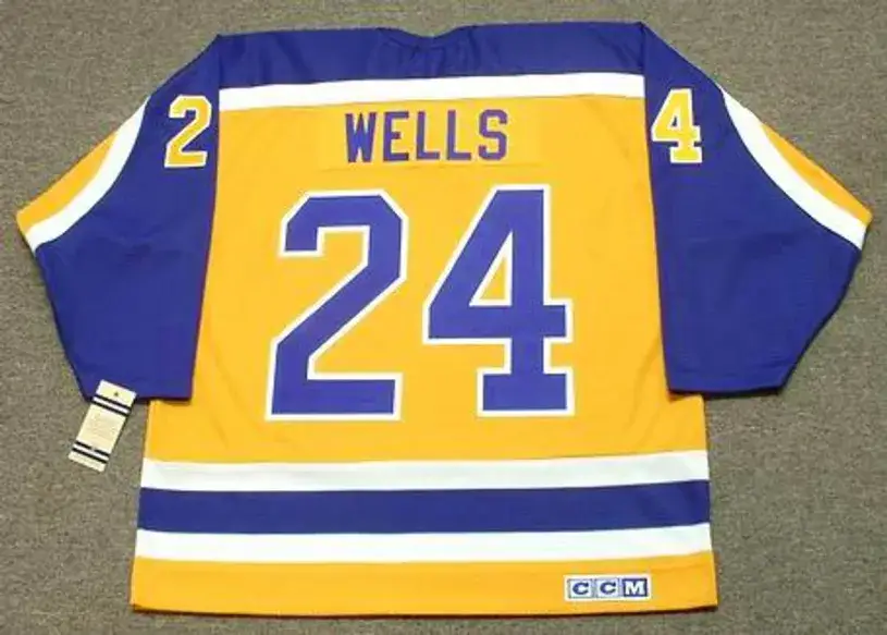 JAY WELLS Los Angeles Kings 1985 CCM Vintage Throwback NHL Hockey Jersey 