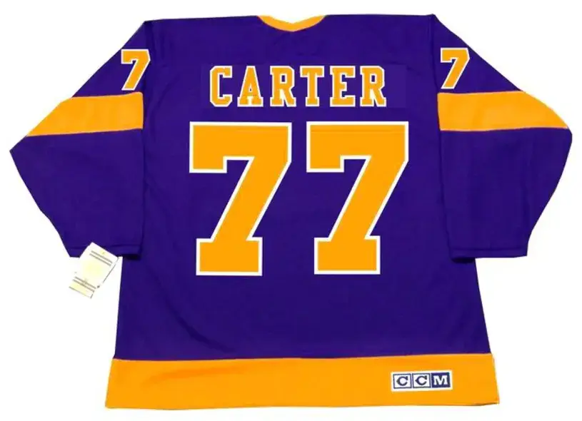 JEFF CARTER Los Angeles Kings 1970’s CCM Vintage Throwback NHL Hockey Jersey 