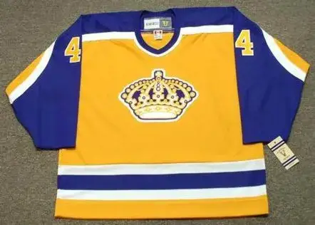 JERRY KORAB Los Angeles Kings 1982 CCM Vintage Throwback NHL Hockey Jersey
