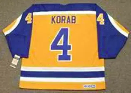 JERRY KORAB Los Angeles Kings 1982 CCM Vintage Throwback NHL Hockey Jersey 