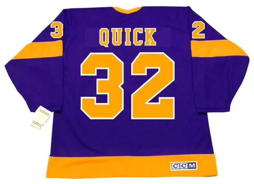 JONATHAN QUICK Los Angeles Kings 1970’s CCM Vintage Throwback NHL Hockey Jersey 