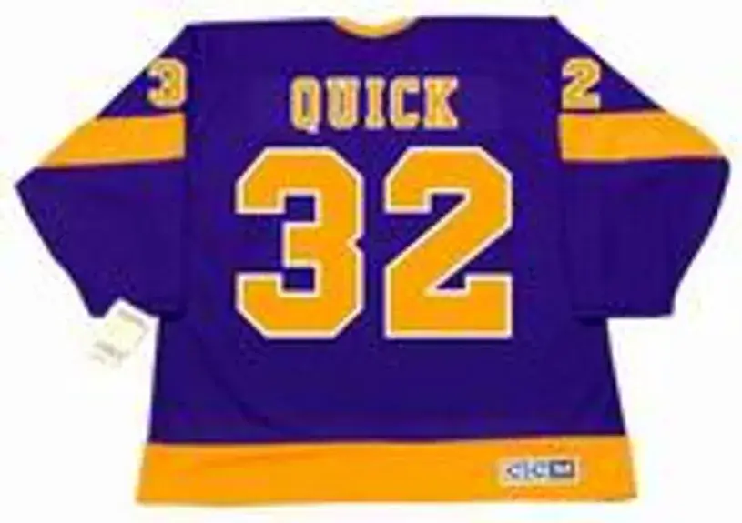 JONATHAN QUICK Los Angeles Kings 1970’s CCM Vintage Throwback NHL Hockey Jersey 