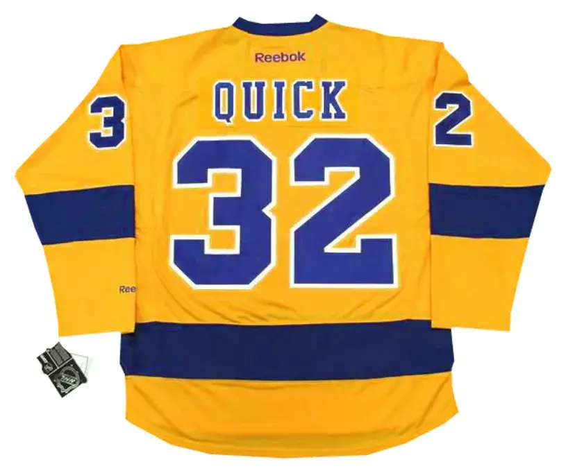 JONATHAN QUICK Los Angeles Kings 2015 REEBOK Throwback NHL Hockey Jersey 