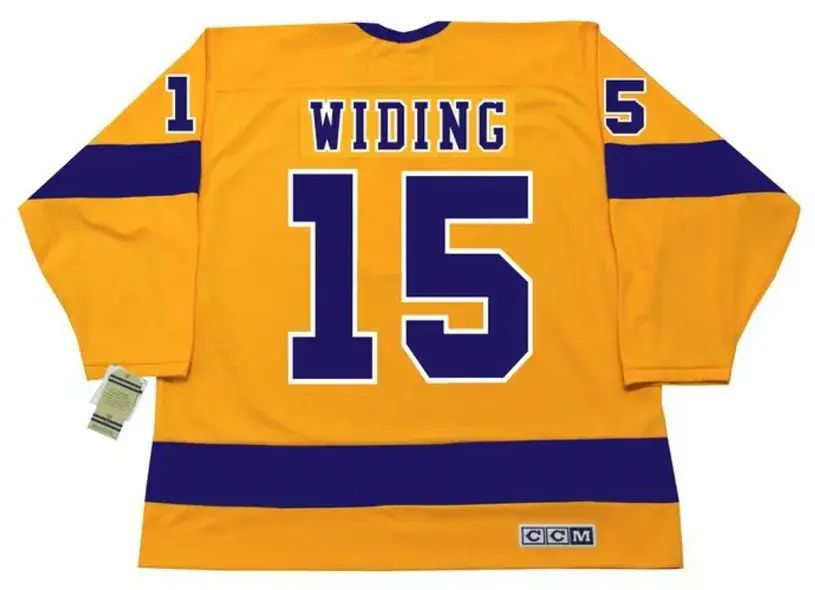 JUHA WIDING Los Angeles Kings 1970 CCM Vintage Throwback Home NHL Jersey 