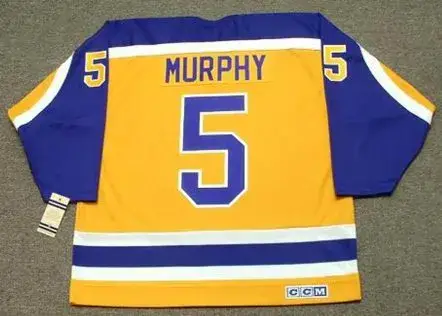 LARRY MURPHY Los Angeles Kings 1982 CCM Vintage Throwback NHL Hockey Jersey 