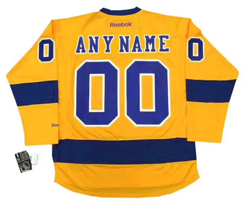 LOS ANGELES KINGS Reebok 2015 Gold NHL Jersey Customized “Any Name & Number(s)” 