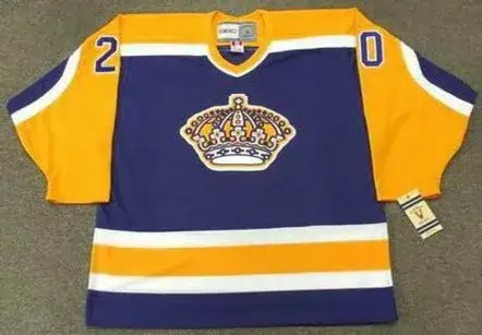 LUC ROBITAILLE Los Angeles Kings 1987 CCM Vintage Away NHL Hockey Jersey