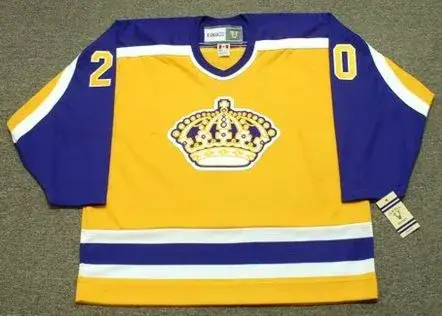 LUC ROBITAILLE Los Angeles Kings 1987 CCM Vintage Home NHL Hockey Jersey