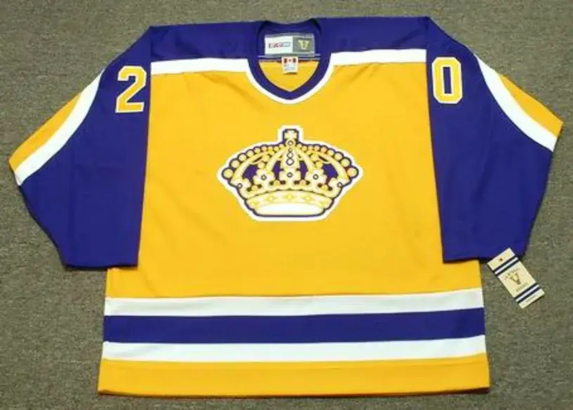 LUC ROBITAILLE Los Angeles Kings 1987 CCM Vintage Home NHL Hockey Jersey