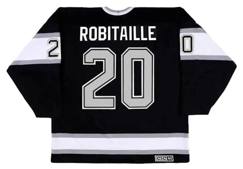 LUC ROBITAILLE Los Angeles Kings 1993 Away CCM Throwback NHL Hockey Jersey 