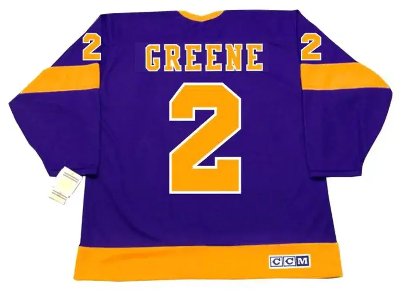 MATT GREENE Los Angeles Kings 1970’s CCM Vintage Throwback NHL Hockey Jersey 