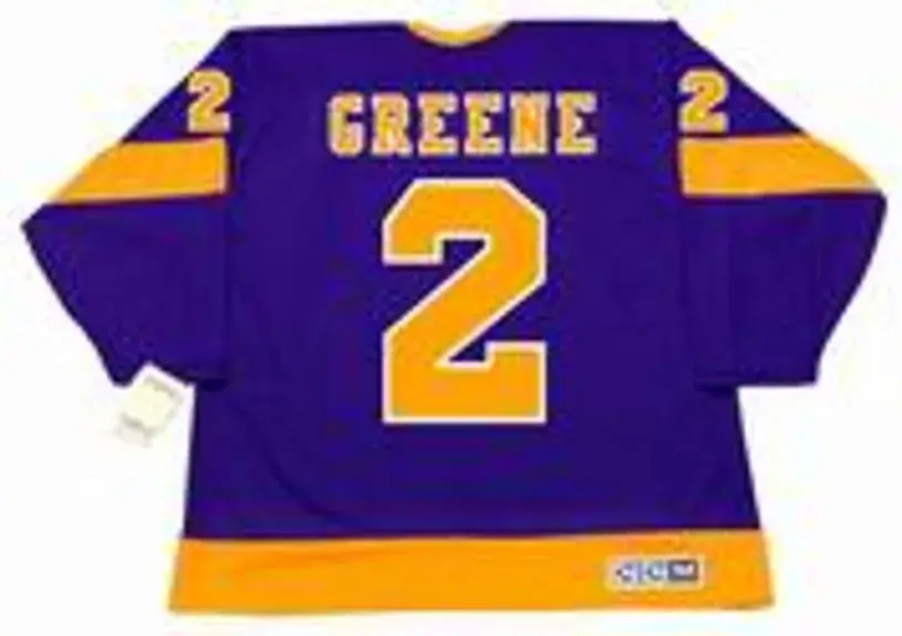 MATT GREENE Los Angeles Kings 1970’s CCM Vintage Throwback NHL Hockey Jersey 
