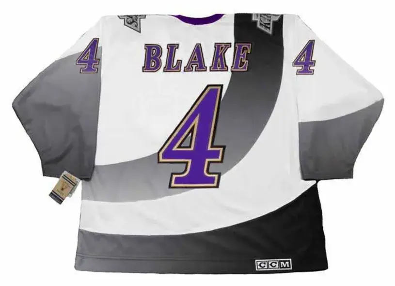 ROB BLAKE Los Angeles Kings 1995 CCM Vintage Throwback NHL Hockey Jersey 