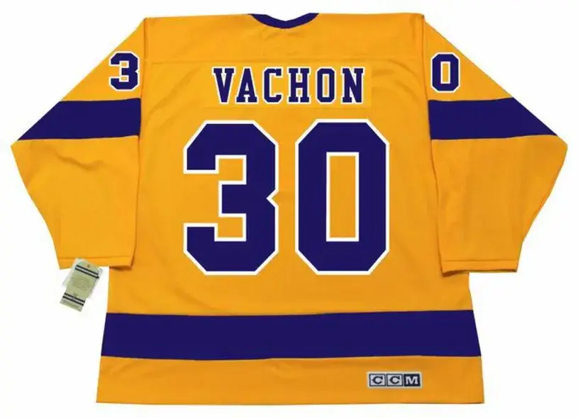 ROGIE VACHON Los Angeles Kings 1970’s Home CCM NHL Vintage Throwback Jersey 