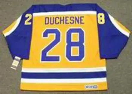 STEVE DUCHESNE Los Angeles Kings 1987 CCM Vintage Throwback NHL Hockey Jersey 