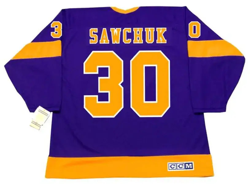 TERRY SAWCHUK Los Angeles Kings 1967 CCM Vintage Away NHL Hockey Jersey 