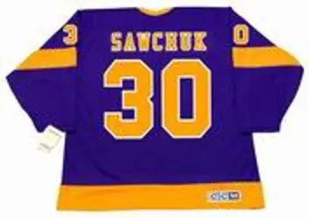 TERRY SAWCHUK Los Angeles Kings 1967 CCM Vintage Away NHL Hockey Jersey 