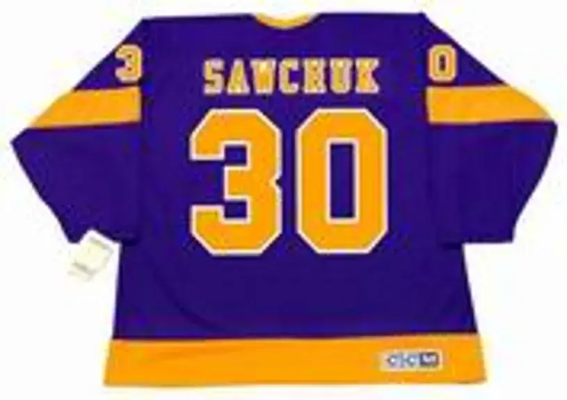 TERRY SAWCHUK Los Angeles Kings 1967 CCM Vintage Away NHL Hockey Jersey 