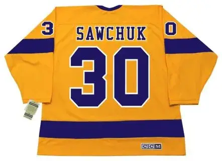 TERRY SAWCHUK Los Angeles Kings 1967 CCM Vintage Throwback Home NHL Jersey 