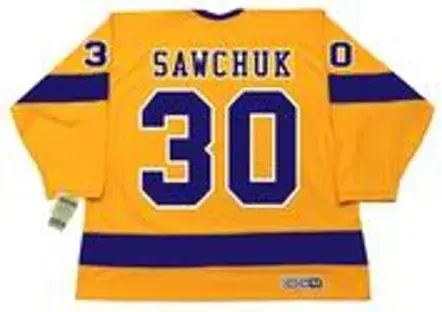 TERRY SAWCHUK Los Angeles Kings 1967 CCM Vintage Throwback Home NHL Jersey 