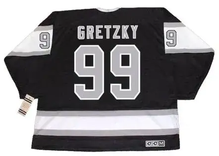 WAYNE GRETZKY Los Angeles Kings 1989 Away CCM NHL Vintage Throwback Jersey 