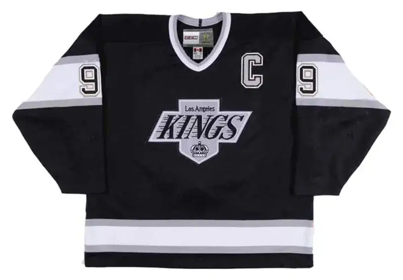 WAYNE GRETZKY Los Angeles Kings 1993 Away CCM Throwback NHL Hockey Jersey