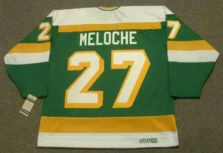 GILLES MELOCHE Minnesota North Stars 1981 CCM Vintage Throwback NHL Jersey 