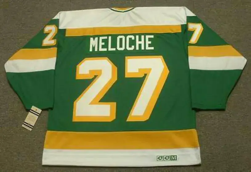 GILLES MELOCHE Minnesota North Stars 1981 CCM Vintage Throwback NHL Jersey 