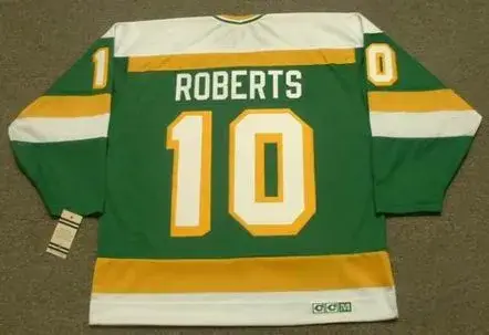 GORDIE ROBERTS Minnesota North Stars 1981 CCM Vintage Throwback NHL Jersey 