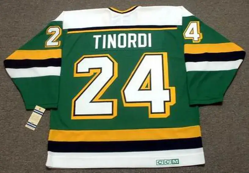 MARK TINORDI Minnesota North Stars 1989 CCM Vintage Throwback NHL Jersey 