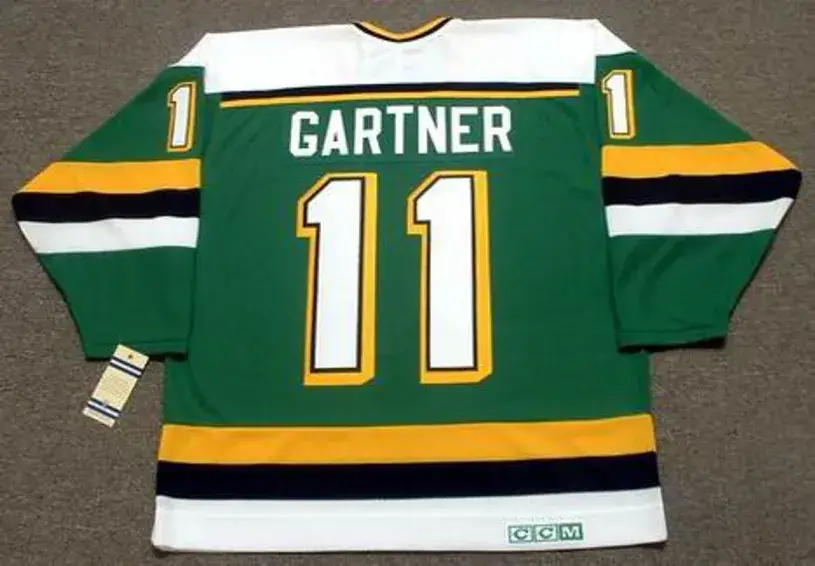 MIKE GARTNER Minnesota North Stars 1989 Away CCM NHL Vintage Throwback Jersey 