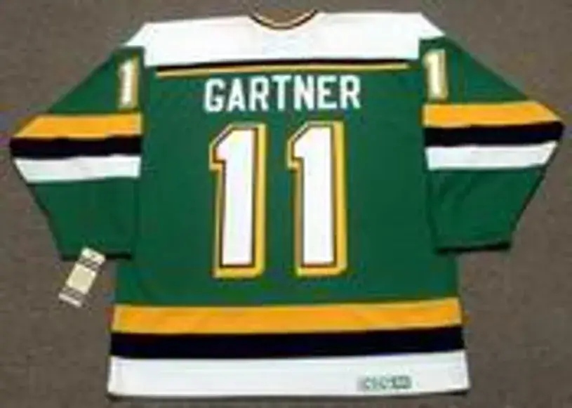 MIKE GARTNER Minnesota North Stars 1989 Away CCM NHL Vintage Throwback Jersey 