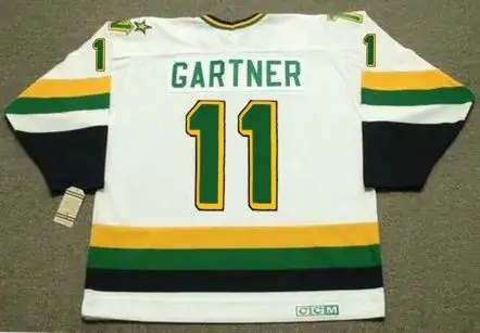 MIKE GARTNER Minnesota North Stars 1989 Home CCM NHL Vintage Throwback Jersey 