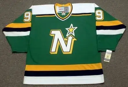 MIKE MODANO Minnesota North Stars 1991 Away CCM NHL Vintage Throwback Jersey