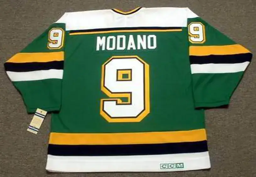 MIKE MODANO Minnesota North Stars 1991 Away CCM NHL Vintage Throwback Jersey 