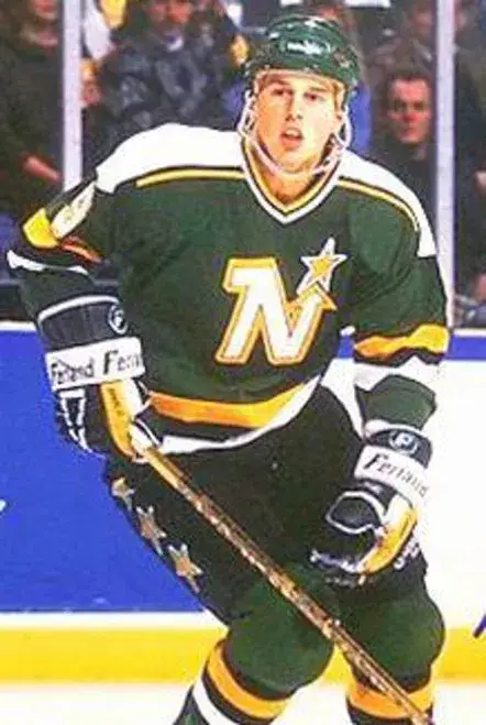 MIKE MODANO Minnesota North Stars 1991 Away CCM NHL Vintage Throwback Jersey 