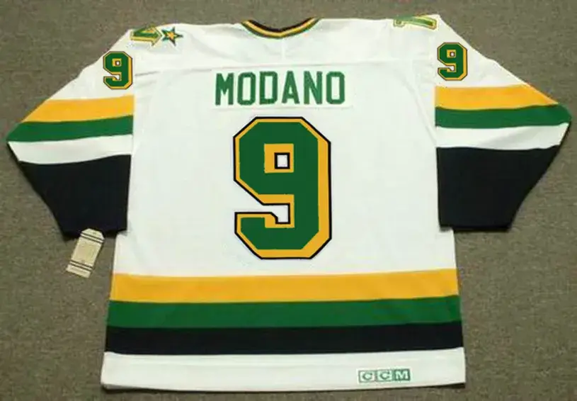 MIKE MODANO Minnesota North Stars 1991 Home CCM NHL Vintage Throwback Jersey 