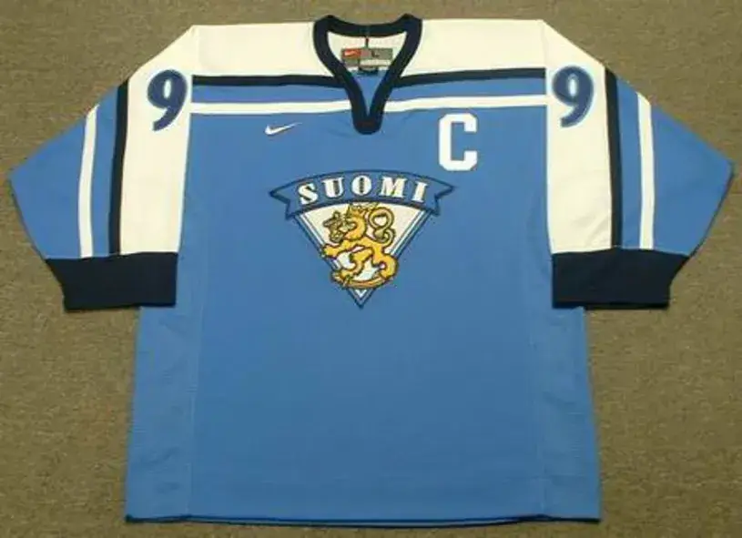 MIKKO KOIVU Team Finland Nike Olympic Throwback Hockey Jersey
