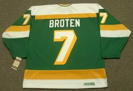NEAL BROTEN Minnesota North Stars 1981 CCM Vintage Throwback NHL Jersey 