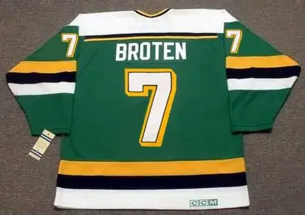 NEAL BROTEN Minnesota North Stars 1989 Away CCM NHL Vintage Throwback Jersey 