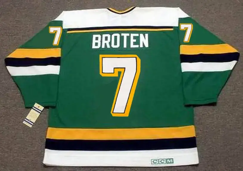 NEAL BROTEN Minnesota North Stars 1989 Away CCM NHL Vintage Throwback Jersey 